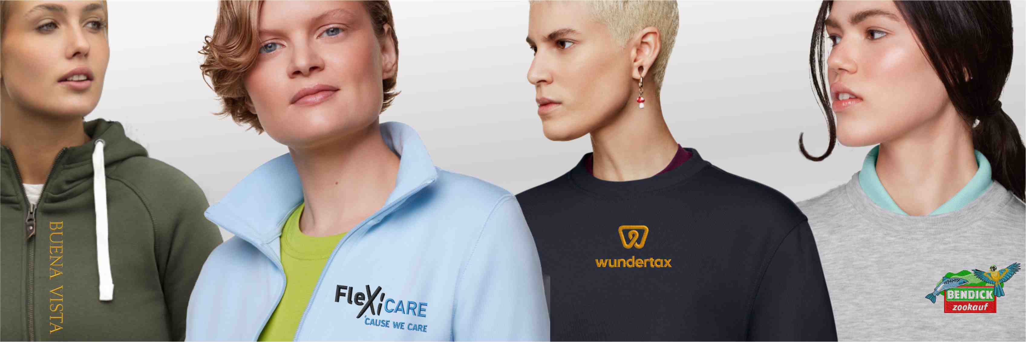 Bannerbild Damen-Sweatshirts mit Logodruck- und Stick
